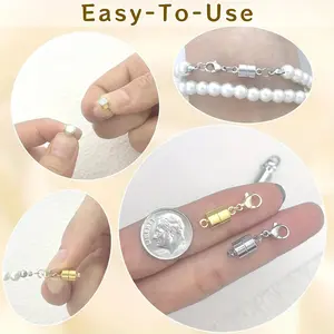 Necklace Extension Magnets with Lobster Claw, Magnetic Jewelry Fasteners for Necklaces and Bracelets