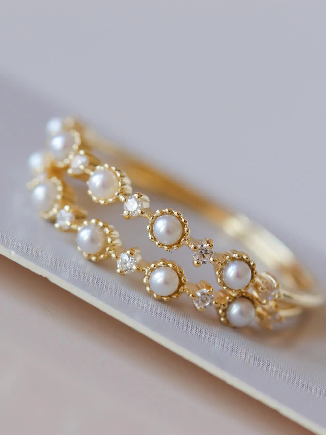 S925 Sterling Silver Fashion Faux Pearl & Artificial Zircon Decor Ring, Elegant Jewelry for Women, Trendy All-match & Exquisite Jewelry for Birthday G