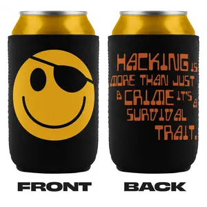 Hackers Smiley Face 1995 Retro 90s Insulated Can Cooler