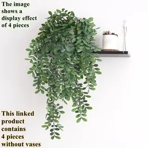 4/8/12pcs artificial green plants Wall hanging vine, outdoor UV resistant, suitable for home, garden, wedding, indoor, DIY, choices for Valentine's Day, back-to-school season and other holidays, suitable for decoration in all seasons of summer and autumn