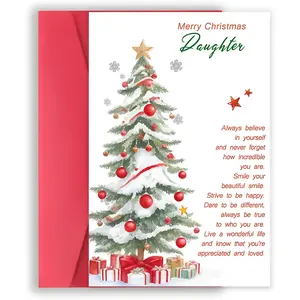 Lovely Christmas Card for Daughter from Mom and Dad - Heartfelt Xmas Greeting