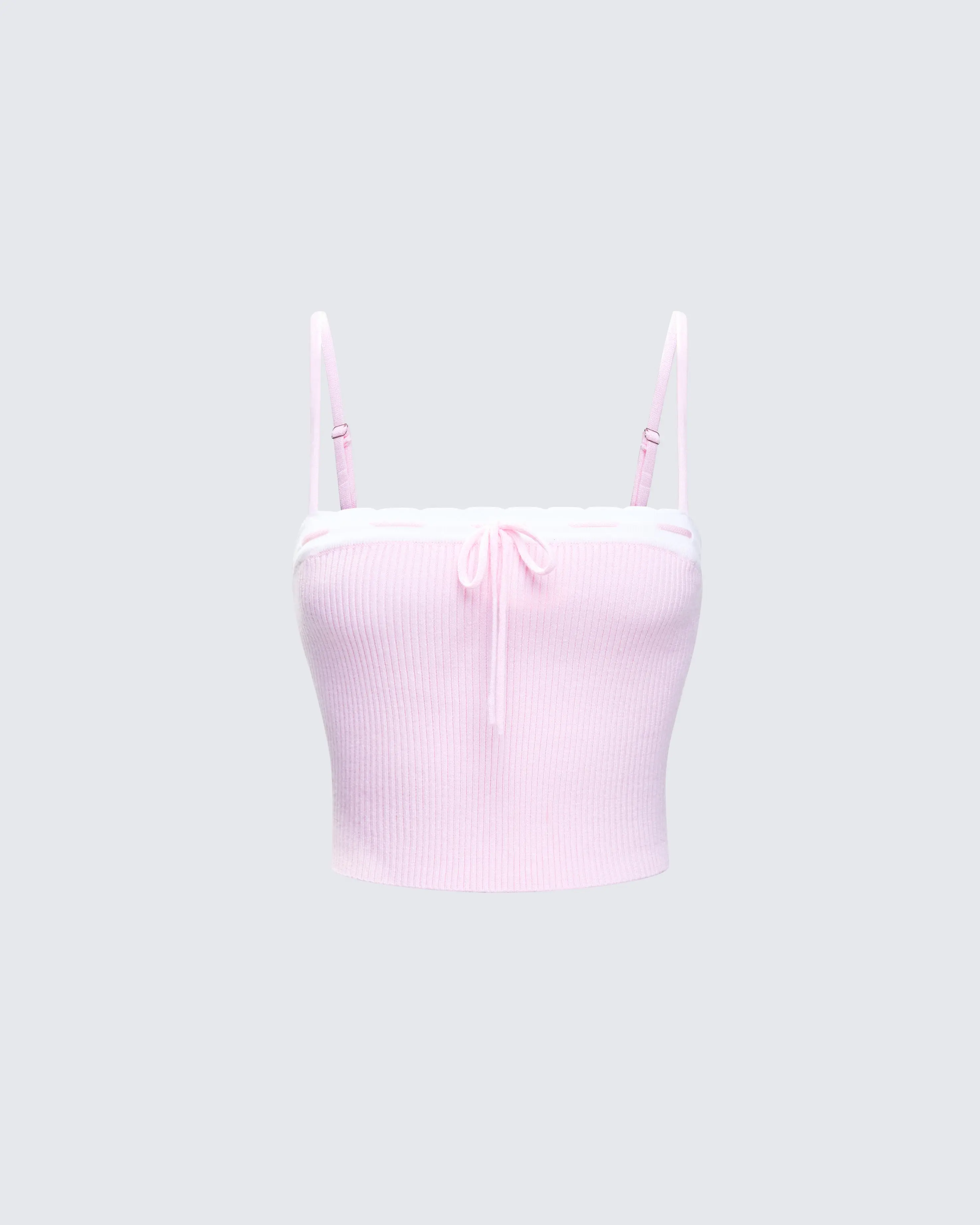 Lucien Pink Ribbon Path Knitted Top