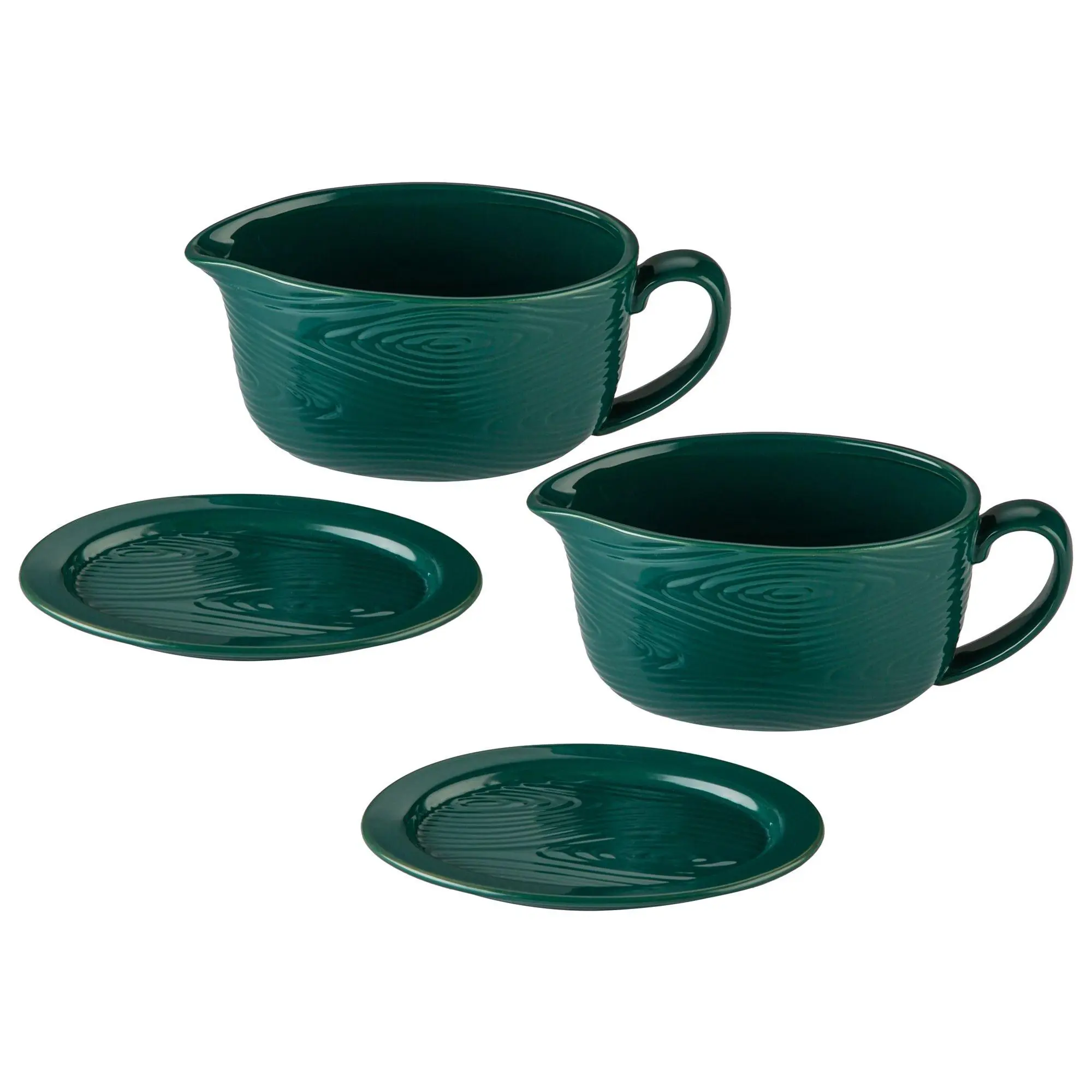 Temp-tations Woodland S/2 16-oz Gravy Boats w/ Lid-Its
