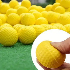 10pcs PU foam golf balls, sponge elastic golf balls, for indoor and outdoor practice training