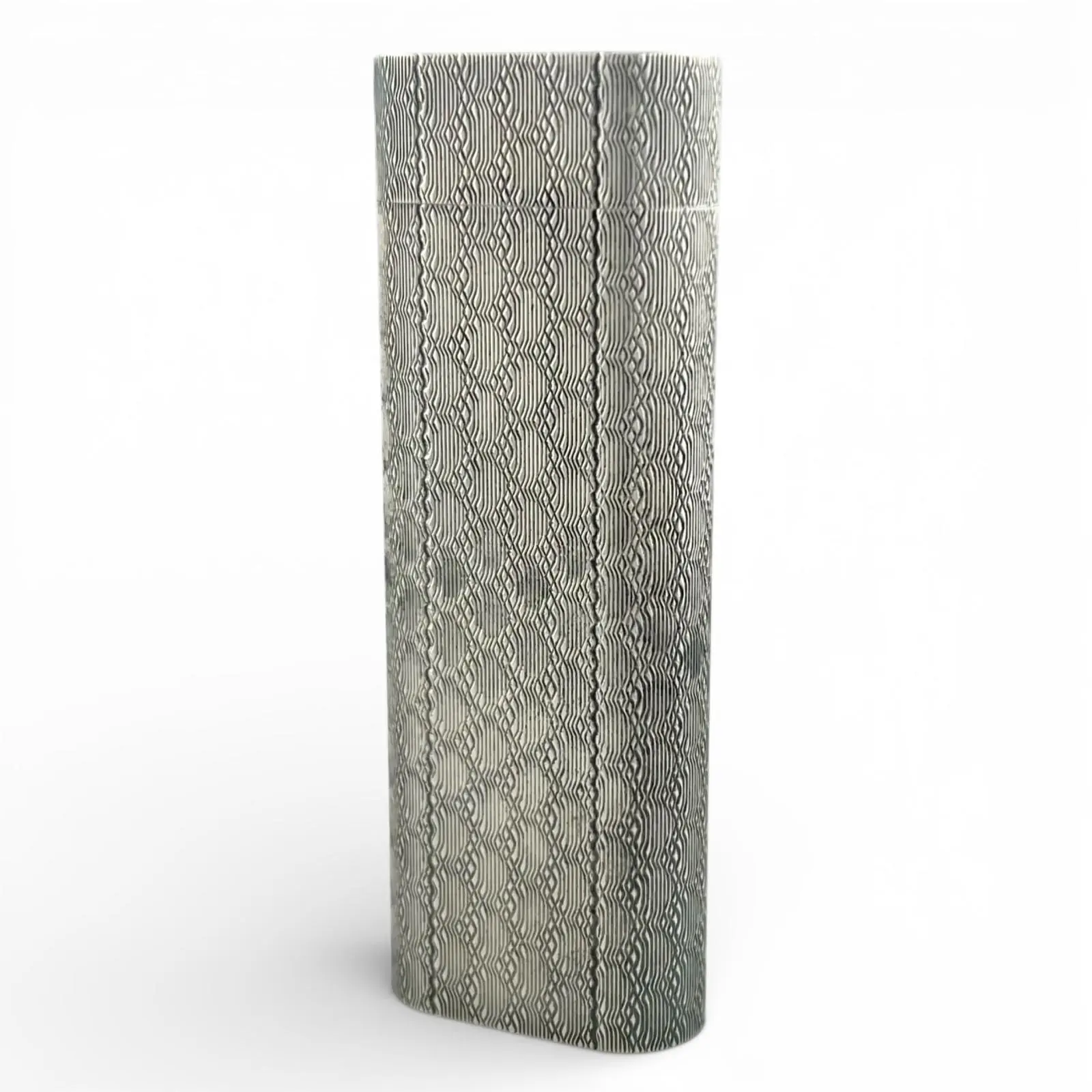 Pre-owned Cartier Stainless Small Leather Goods Honeycomb Lighter