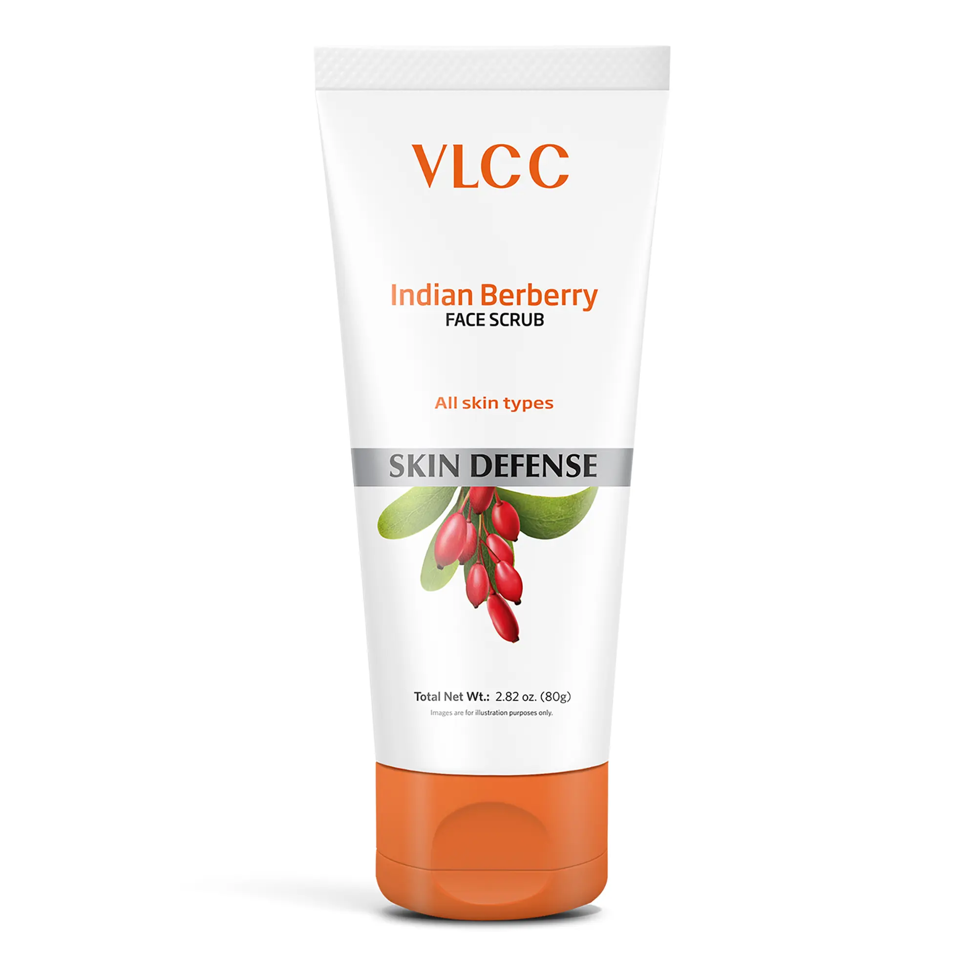 VLCC Berberry Face Scrub - Facial Cleanser with Papaya Seed and Date Extract - Gentle Face Exfoliator for Smooth Skin - 2.82 oz