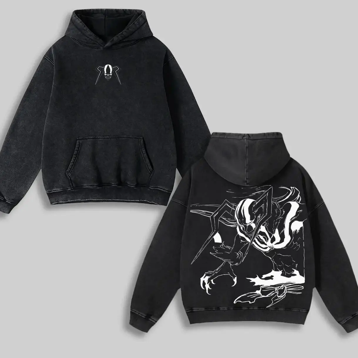 Men's Retro Vintage Bleach Ichigo Graphic Hoodie - Oversized Japanese Streetwear Otaku Apparel, Soft Cotton Shirt, Menswear Tops, Sweatshirts U43, Seamless