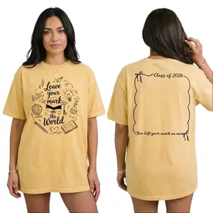 Comfort Colors Class of 2026 Autograph Shirt, Leave Your Mark On The World T-Shirt, Senior Shirt, Student Signature Tee, School Memories