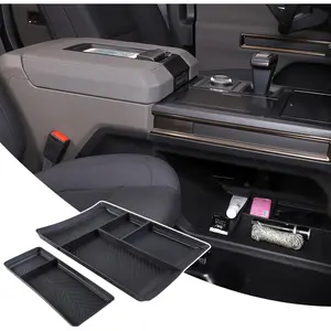 Yinanlutos Center Console Lower Storage Tray Compatible with 2023-2025 Hummer EV SUV Pickup Center Console Storage Box Organizer Tray Accessories (2PCS)