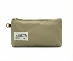 Lucy Zipper Pouch | Khaki Nylon