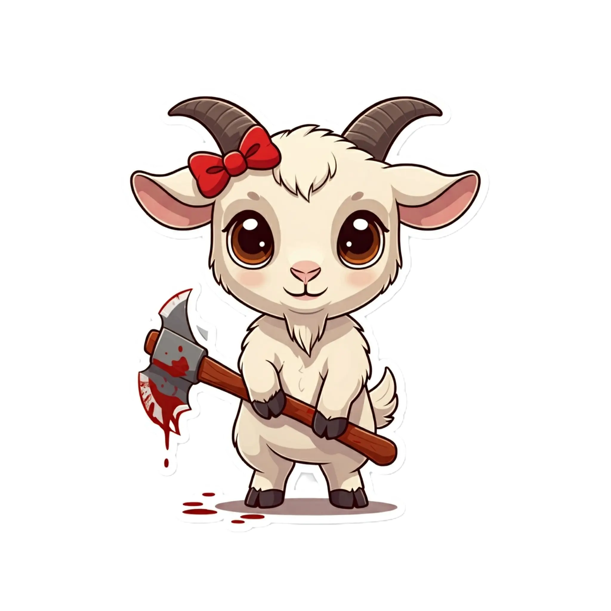 An Adorable Gorehorn Goat 5 Sticker.