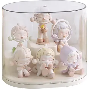 Clear Figures Display Case with Stackable Figures Blind Box Doll Display Stand for Pop Mart Lego Collectibles Action Figures
