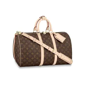 Louis Vuitton Keepall 45 Travel Bag for Women – Classic Monogram Canvas with Leather Trim, Brown
