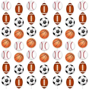 Party Supplies 8 count  Theme Garlands Basketball Football Baseball Soccer  Paper Garland Banners for  Theme Birthday Party Decorations  Shower  Classroom Decor