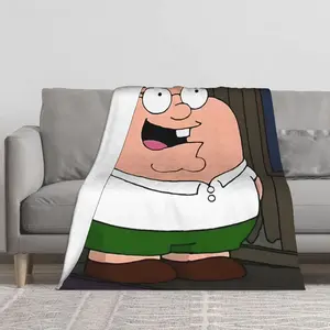 Family Guy Peter Griffin Poster Flannel blankets, quilts, suitable for sofas, beds, camping, naps and travel. Is Halloween, Thanksgiving, Christmas, Holidays, Birthdays, Anniversaries, Holiday Gifts