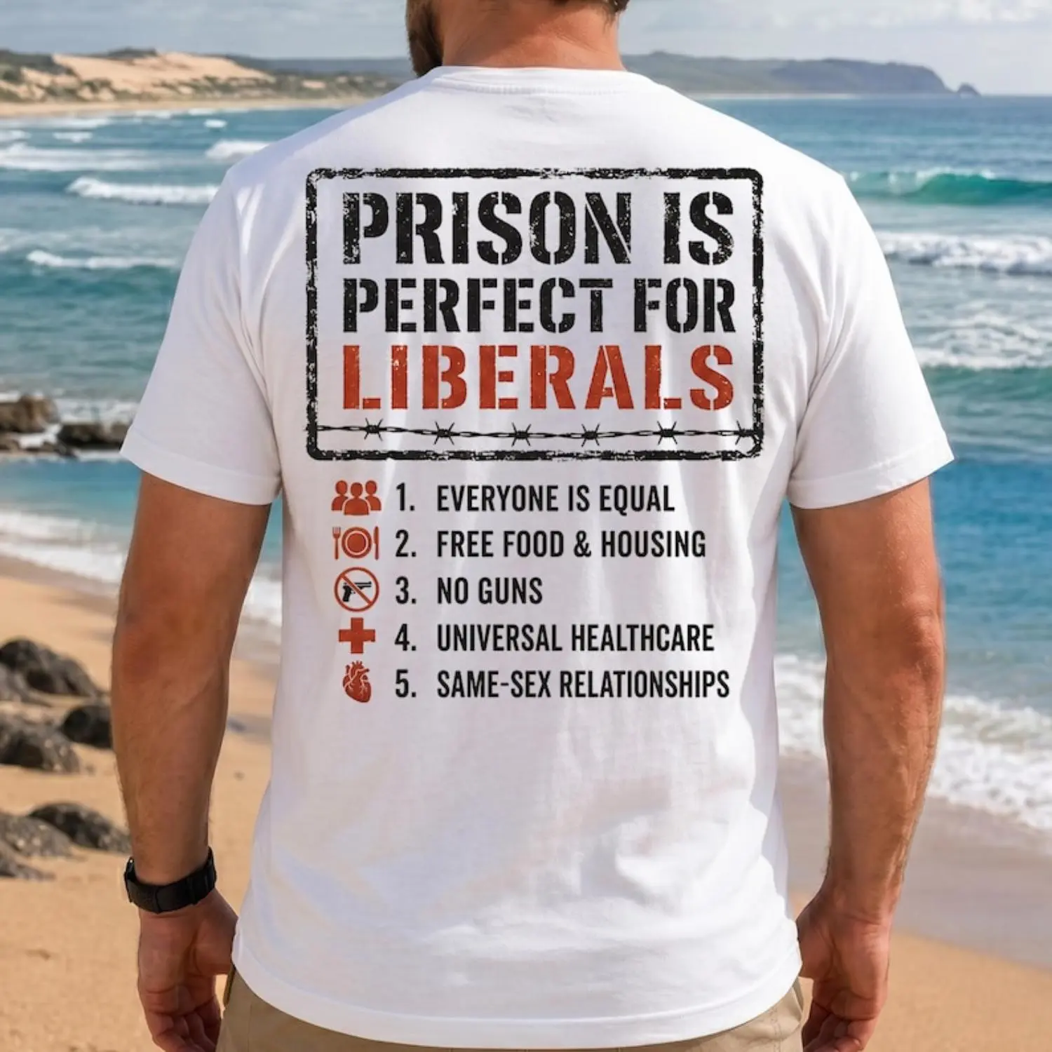 Prison Is Perfect For Liberals Shirt, Funny Political Humor Tee, Conservative Meme Graphic Tee, Sarcastic Debate Shirt, Patriotic Humor Gift
