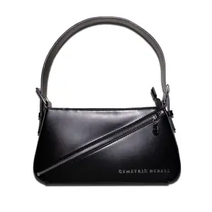 Cemetric Derell "Eleven" Shoulder Bag in Black Leather