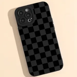 Suitable for iPhone 17, 16 Pro, 15 Pro, 14/13/12, 11, black square case