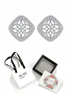 Celtic Guardian Knot · Diamond Stud Earrings Sparkling high-end Celtic witch knot earrings for women. Paired with an exquisite drawer jewelry box, ideal for birthdays, Mother’s Day, Valentine’s Day, Christmas and anniversaries.