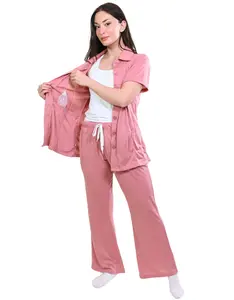 Inspired comforts Post Mastectomy Recovery Pajamas Set with Internal Drainage Pockets