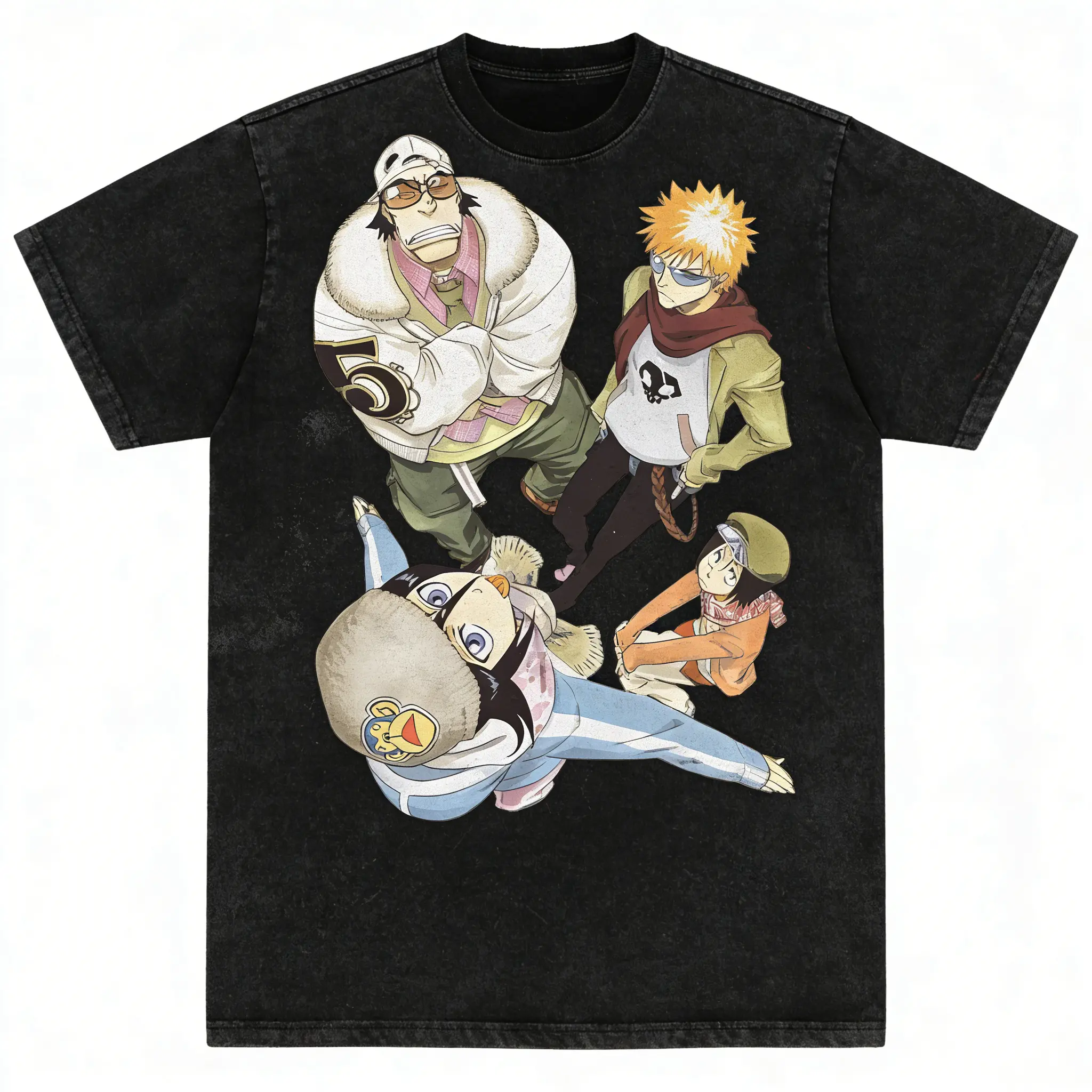 Anime Bleach Funny Cute Shirt - Oversized Anime Vintage Washed shirt , Ichigo , Rukia , Gift for her , gift for him , gift for anime fan Bleach anime merchandise, perfect for anime fans