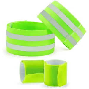 Ubrand 4 PCS Reflective Bands for Wrist, Arm, Ankle,Leg. High Visibility Reflective Bands, Safety Reflector Tape Straps, High Visibility Reflective Gear for Night Running, Cycling, Walking Bo vera