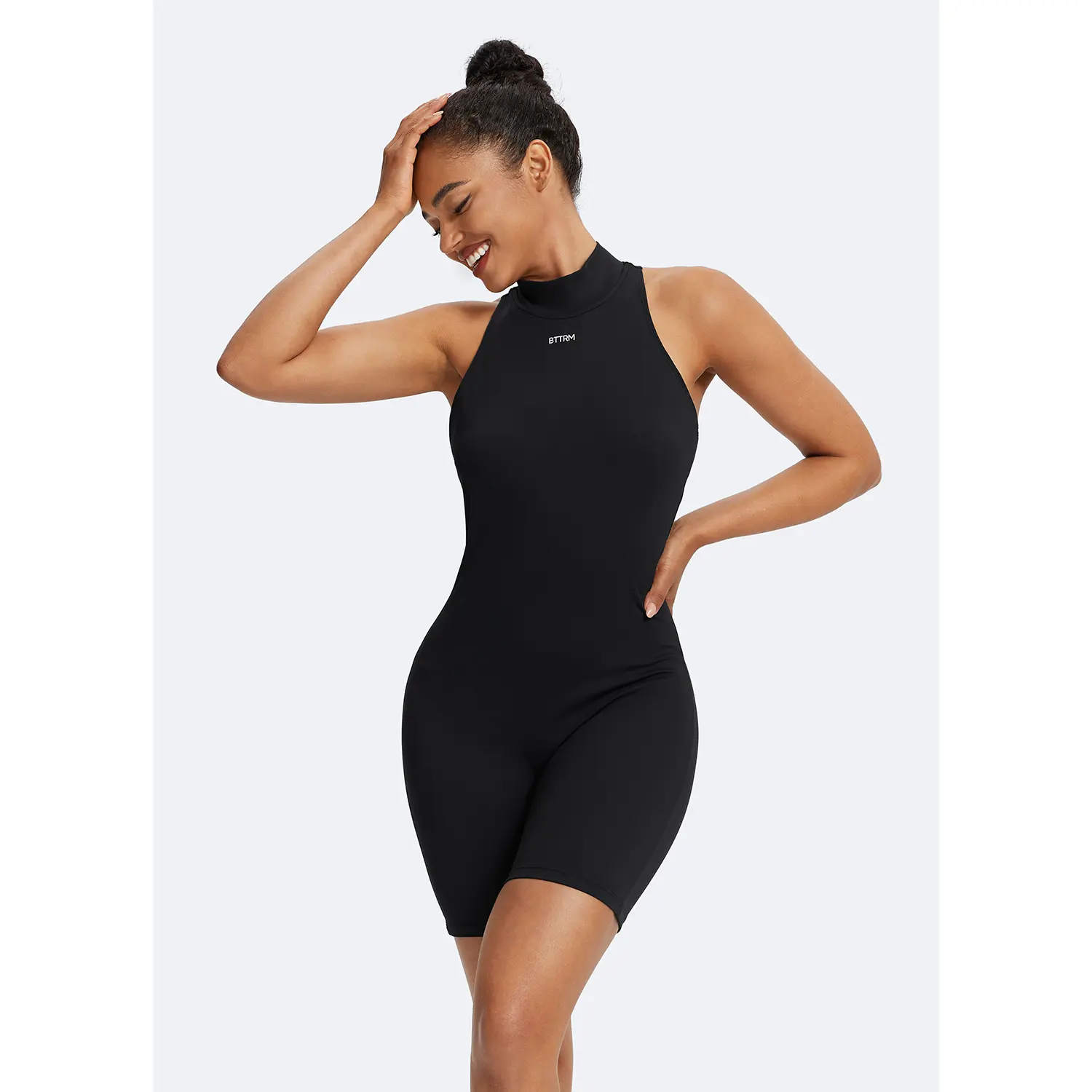 Women's Chic Fit Sleeveless High-Neck Shapewear Bodysuit, Plus Size, Sporty Chic, Elegant