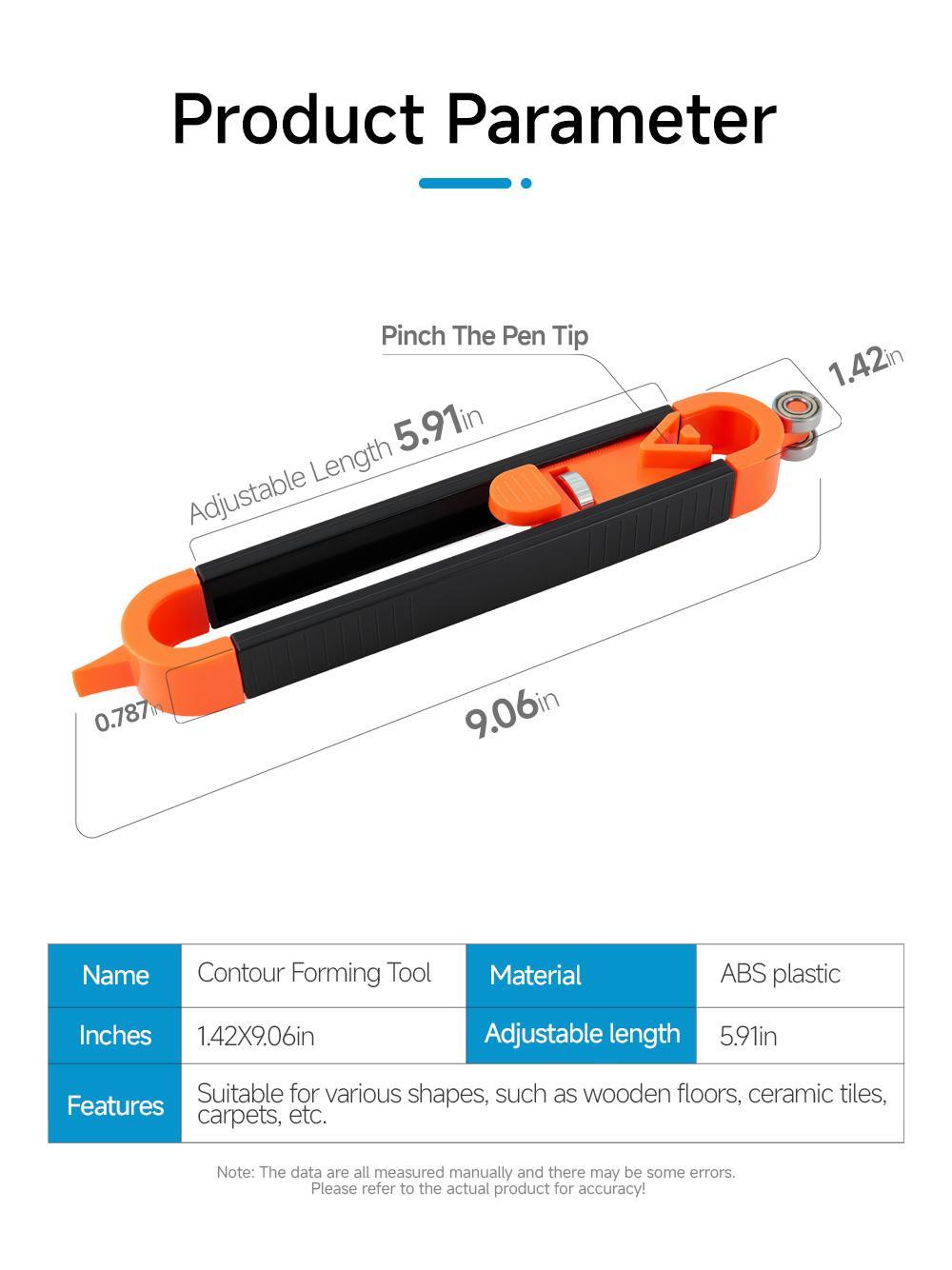 Contour Gauge with Lock, Adjustable Shape Duplicator Tool for Flooring Tile & Woodworking, DIY Home Improvement Tool Gift for Men