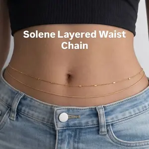 Gold Waist Chain for Women – 18K Gold Plated 316L Stainless Steel | Waterproof Belly Chain | Aesthetic Body Jewelry | Viral TikTok