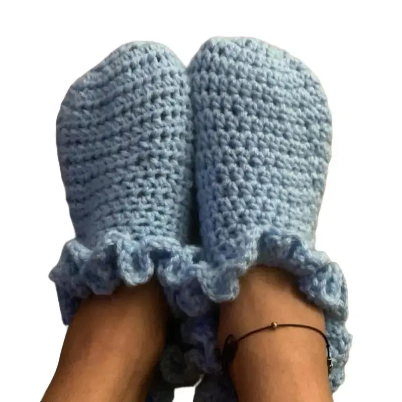 Crochet Slippers - Soft and Comfortable Knitted Footwear for Women Girl