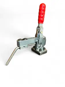 GH-12130-LFBS Vertical Toggle Clamp Open Arm 500 lbs Capacity Wrench Free with Mounting Block for Small Parts Metalworking