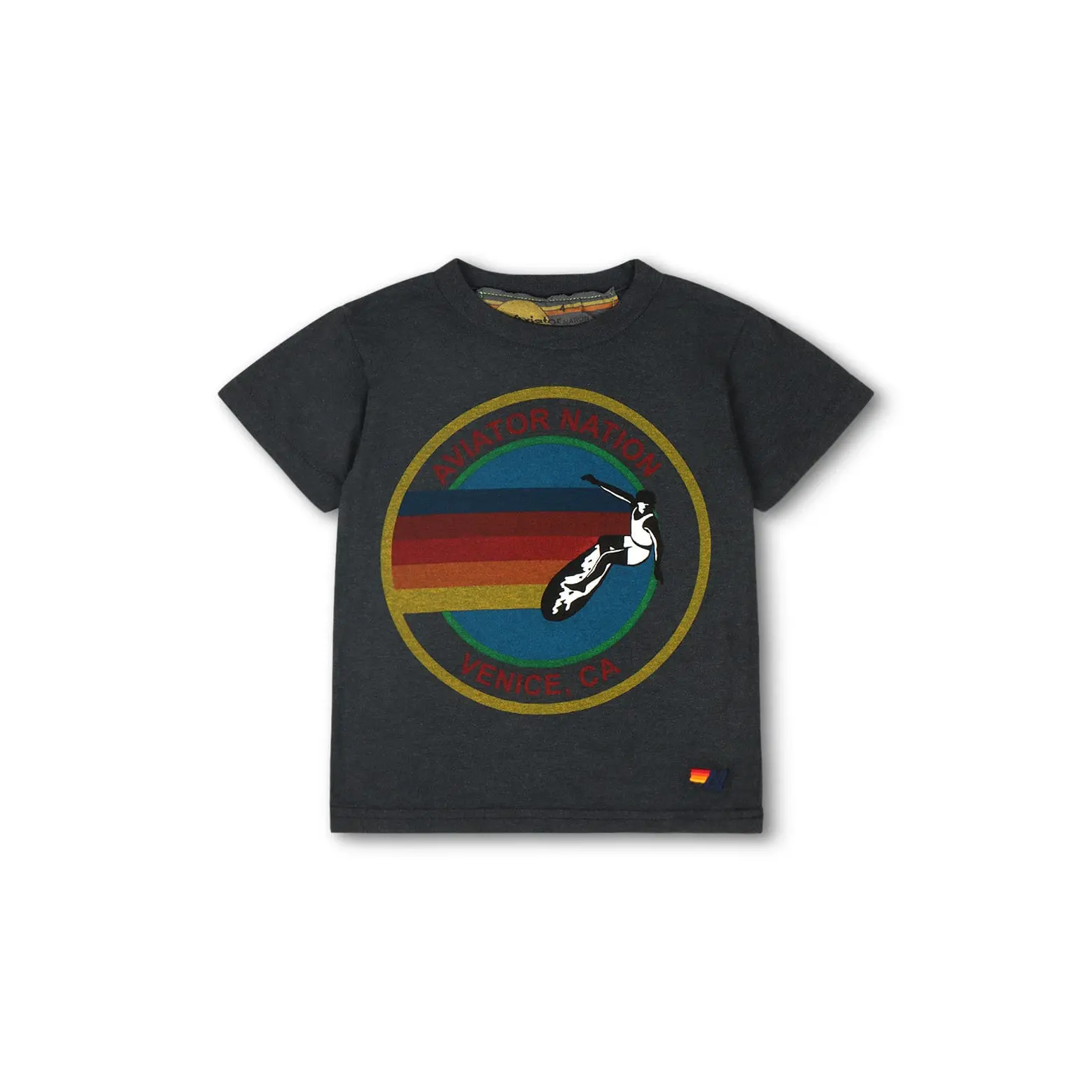 KID'S AVIATOR NATION VENICE TEE - CHARCOAL