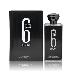 6PM Ebony Cologne for Men 3.4 Fl Oz Eau de Parfum Spray with Bergamot Oriental Amber Citrus Fragrance Alcohol-Free Luxury Perfume
