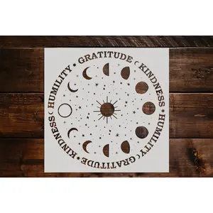 The Moon Cycle Stencil - Art and Wall Stencil