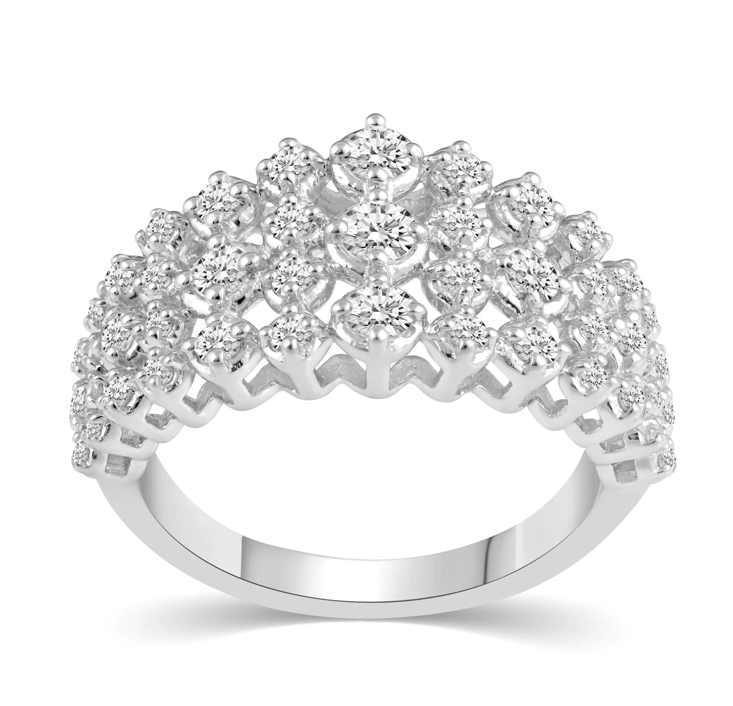1.0CT TW Diamond Anniversary Ring in Sterling Silver