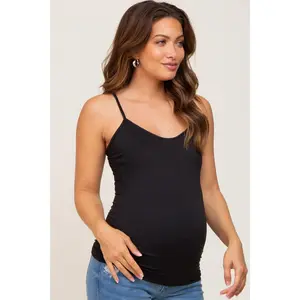 Black Soft Basic Maternity Cami