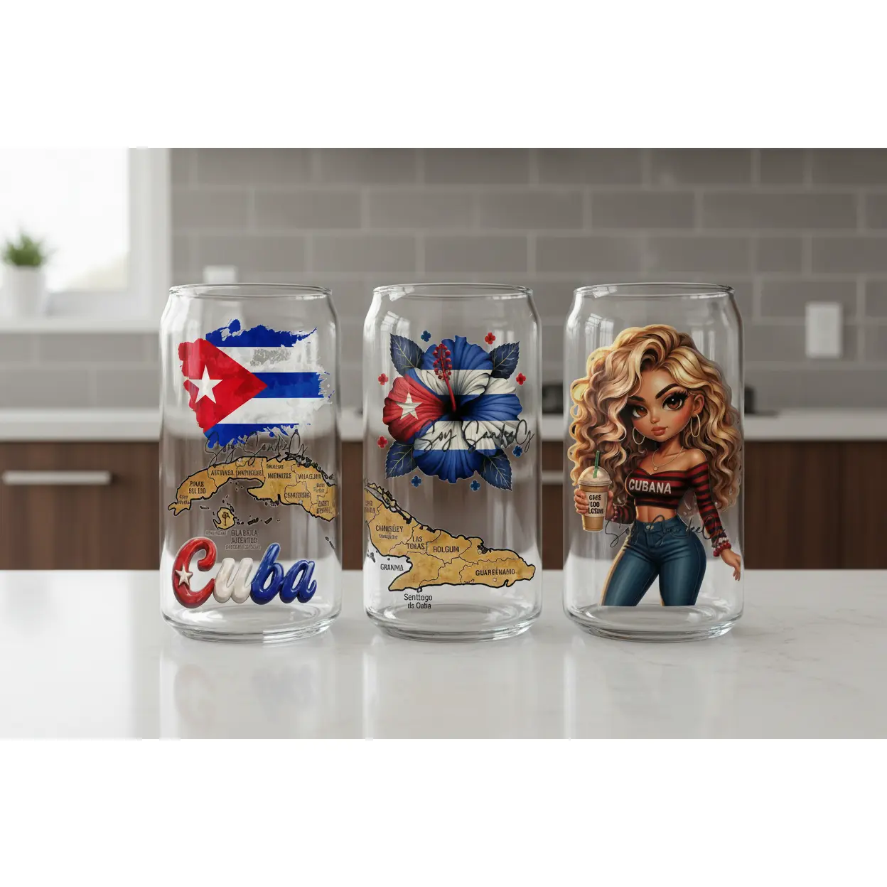 Cuban Cutie #2 - UVDTF Wrap for cups/hard surfaces sticker