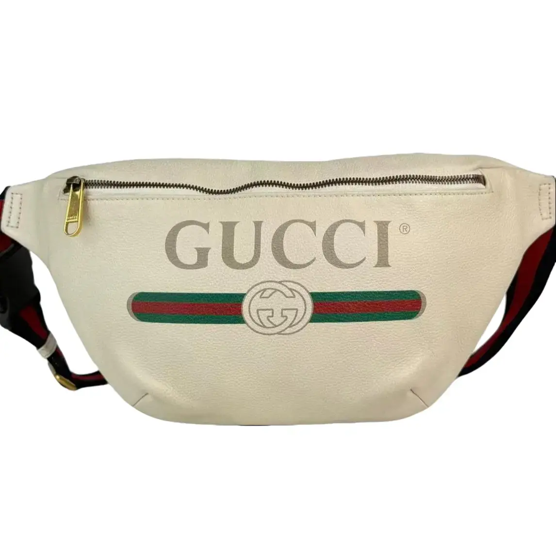 Pre-owned GUCCI Leather Crossbody Bags White Large Bum Bag Crossbody Bag