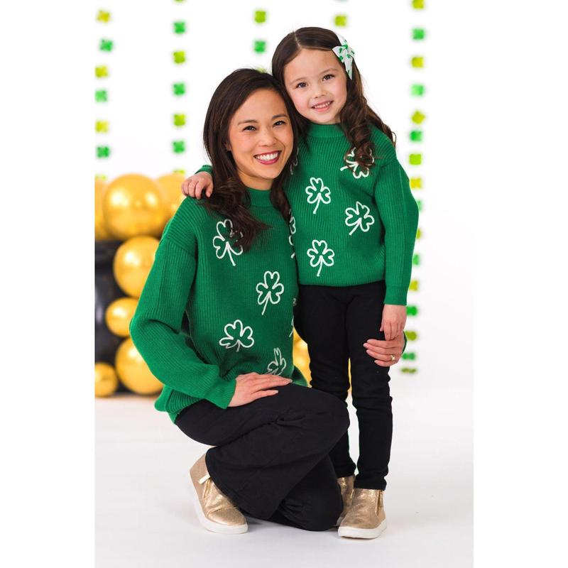 Mom & Me - Shamrock Knit Sweater Mom & Me - Shamrock Knit Sweater