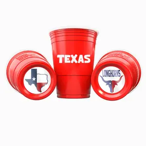 CooCoo Cups® 16oz Texas "State of Texas & Longhorns" Party Cups - 50 Count