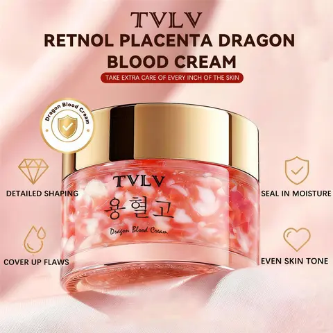 Retinol, Placenta and Dragon’s Blood Anti-Aging Face Cream, All-in-One Day/Night Moisturizer for Firmer Appearance and More Even-Looking Tone, Skin Care Gift for Mom, Suitable for Mature Skin