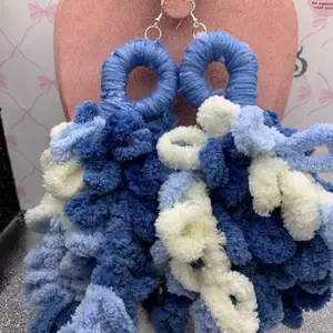 Extra large Yarn earrings