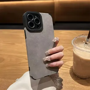 Phone cases for iPhone 17 Pro Max case 16 15 14 13 12 11 Pro Max Plus Soft-Touch Matte Faux Leather Phone Cases Bundle - Premium Case & Cover Bundles with Lens Protection, Bumper Silicone Cover, and Shock-Absorbing Design case for iphone 17 Pro Max