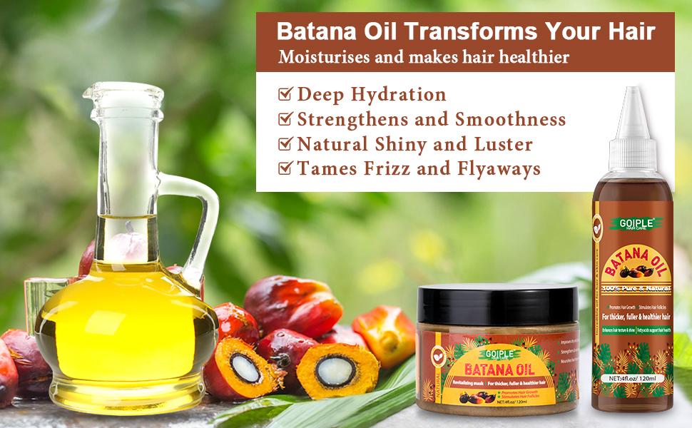 Natural Batana Oil for Hair Growth - Pure Organic Hair Oil for Strengthening and Thickening, Raw Batana Oil for Healthy Hair (2 Pack)