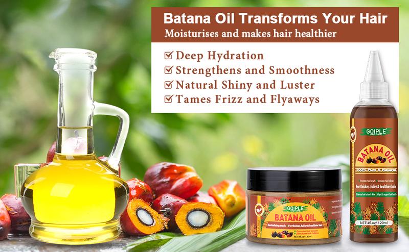 Natural Batana Oil for Hair Growth - Pure Organic Hair Oil for Strengthening and Thickening, Raw Batana Oil for Healthy Hair (2 Pack)