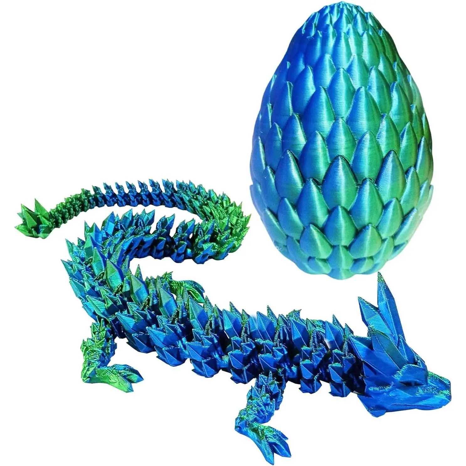 12inch 3D Printed Dragon Egg,Mystery Crystal Dragon Fidget Toys,Articulated Dragon,Home Desk Decor Easter Surprise Dinosaur Eggs,Adults Fidget Toys for Autism/ADHD