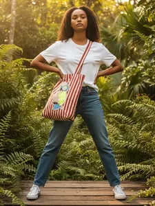 Sequined Embroidered Owl Tote Bag