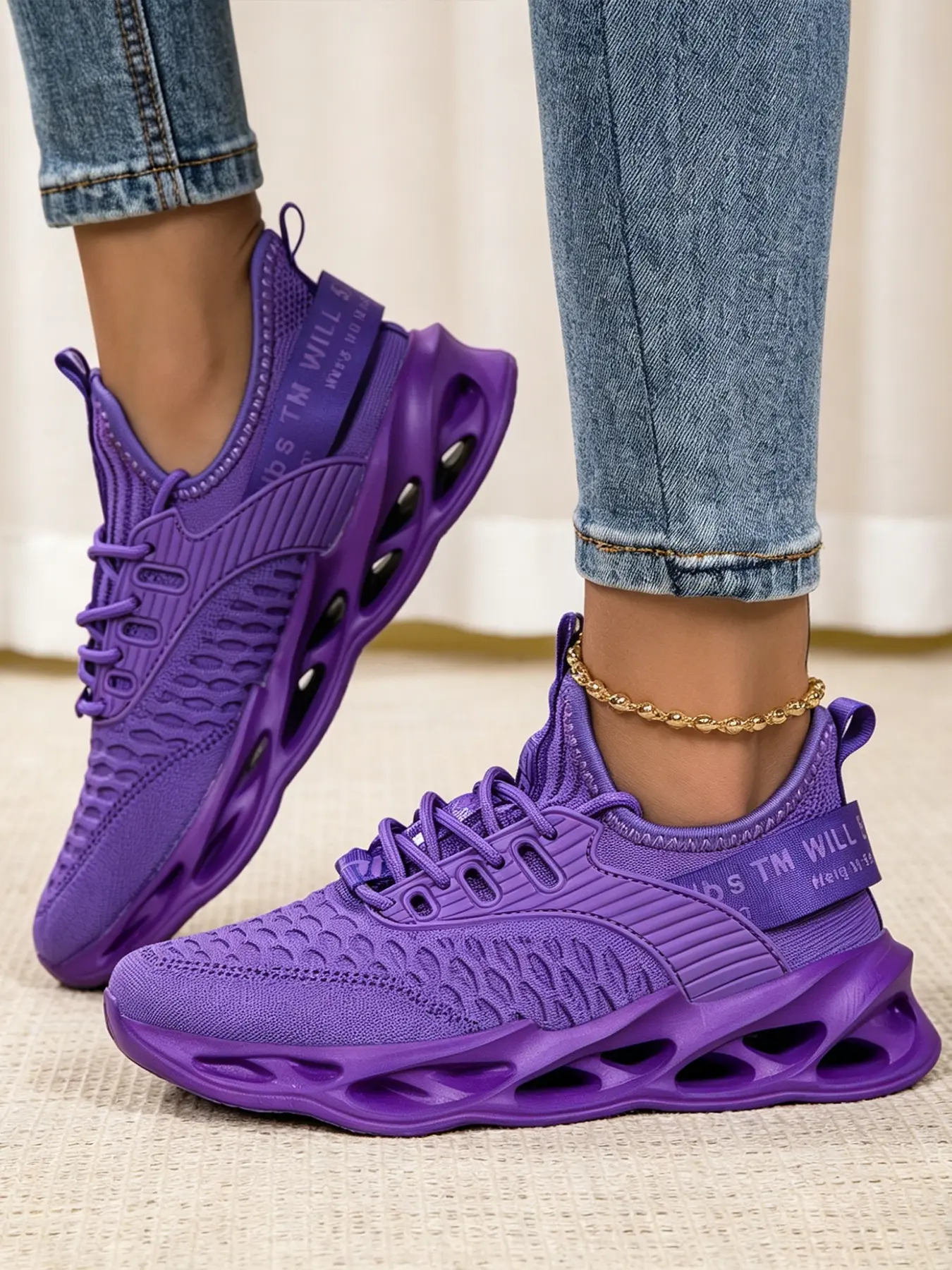 Women's Breathable Knit Running Shoes, Knitted Running Shoes, Non-Slip Blade Sole Fashion Sneakers, Workout Sneakers, Lightweight Athletic Walking Shoes for Gym, Jogging, Casual Wear, Multiple Colors Available