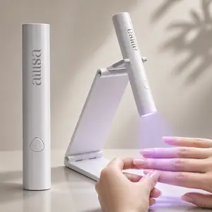 AILLSA Handheld UV Light for Gel Nails with Stand, Mini Portable Cordless Nail Lamp, Flash Curing for for Nail Extension,Rhinestone Glue Decoration, Home DIY Nail Salon,Summervibes