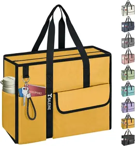 Heavy-Duty Foldable Tote Bag with Reinforced Base & Multiple Compartments | Ideal for Nurses, Travel, Office & Gym Essentials